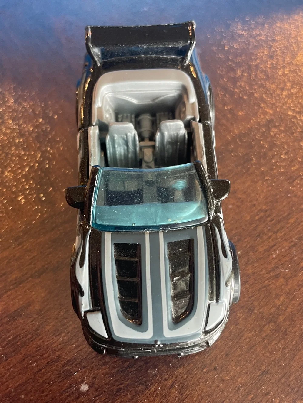 Hot Wheels 2004 Mitsubishi Eclipse Spyder Black Silver Flames Diecast 1:64